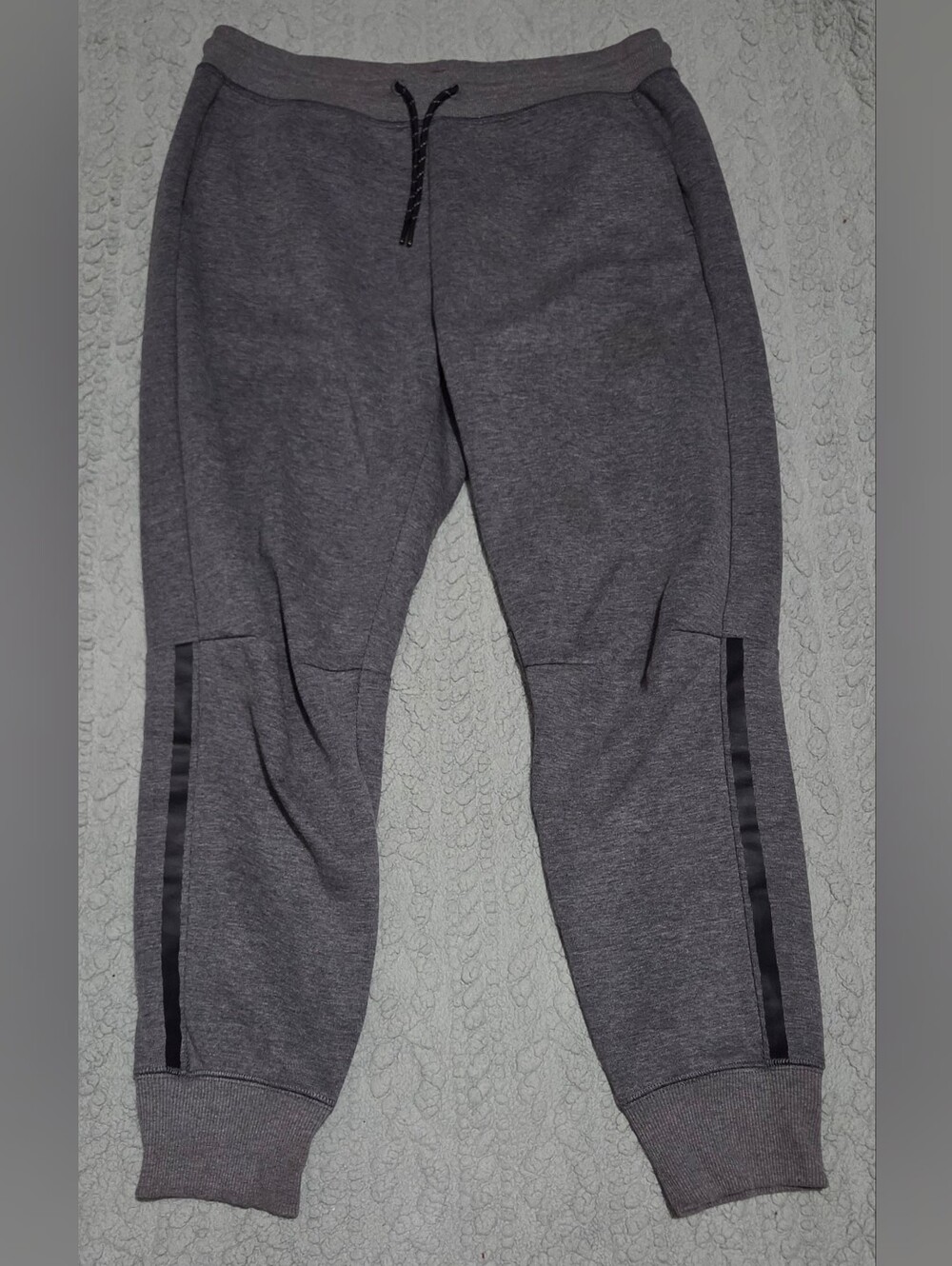 Women's Gray Track Joggers with Side Tape